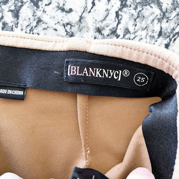 BLANKNYC Faux Suede Leggings in Tan - Picture 8 of 8
